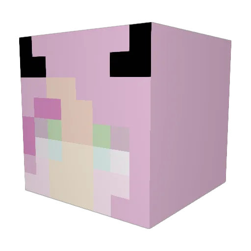 UbyRay Minecraft avatar head, 3D render