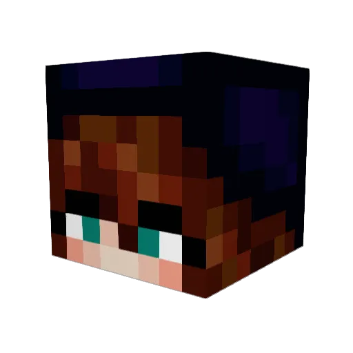 Uchicolada Minecraft avatar head, 3D render