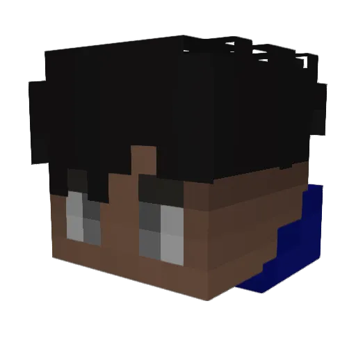 UchihaEdward_ Minecraft avatar head, 3D render