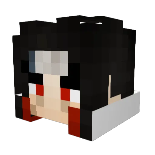 UchihaNero Minecraft avatar head, 3D render
