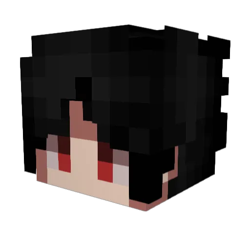 UchihaSasek Minecraft avatar head, 3D render