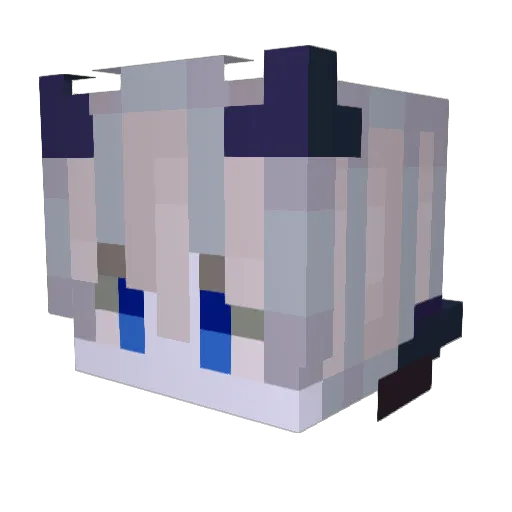 Uchiha_Obito_ Minecraft avatar head, 3D render