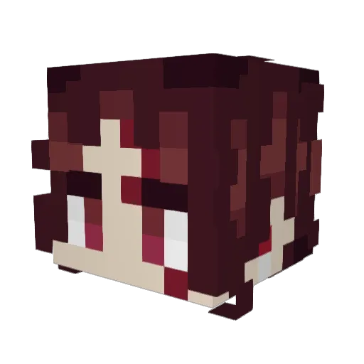 Uchiha_ren Minecraft avatar head, 3D render