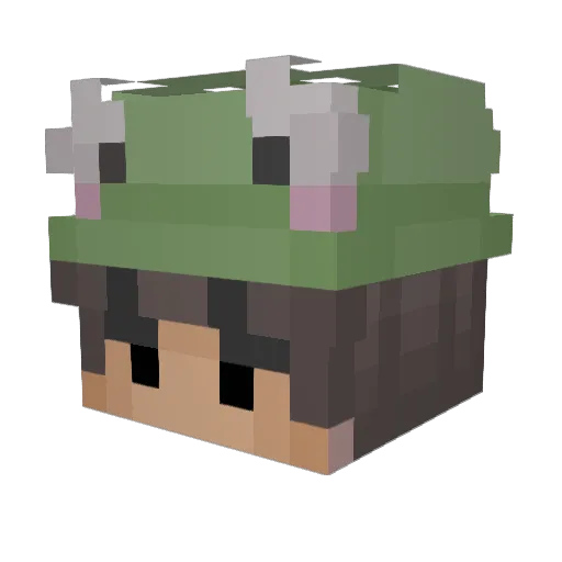 Uchiro Minecraft avatar head, 3D render