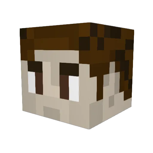 UcoBuco Minecraft avatar head, 3D render