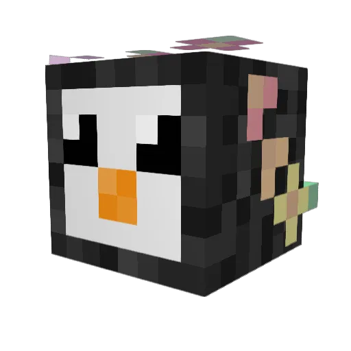Ucsolo Minecraft avatar head, 3D render