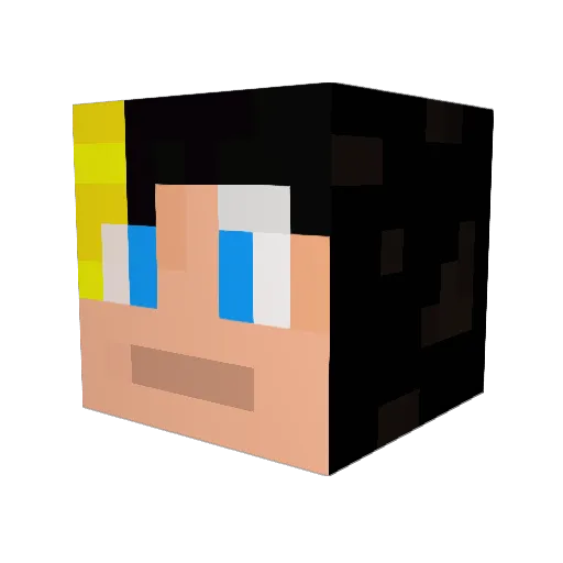 Udaac Minecraft avatar head, 3D render