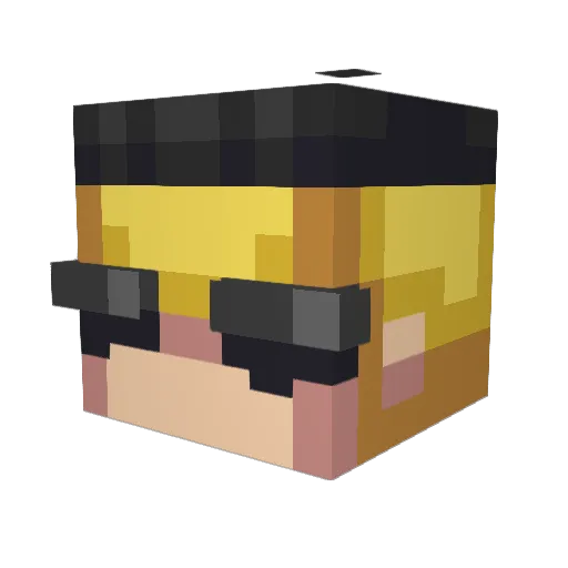 Udahto Minecraft avatar head, 3D render