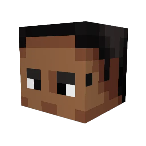 UdavKaa Minecraft avatar head, 3D render