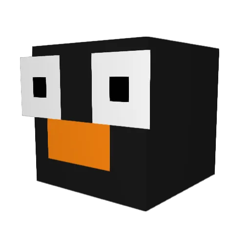 Uddershark Minecraft avatar head, 3D render