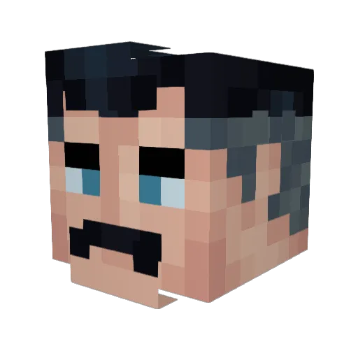 Uddy_7 Minecraft avatar head, 3D render
