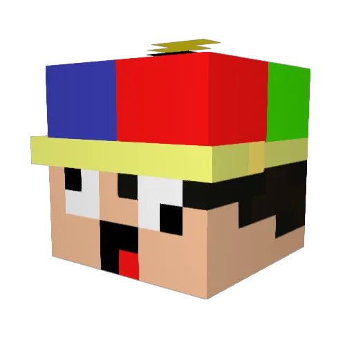 Udensohn Minecraft avatar head, 3D render