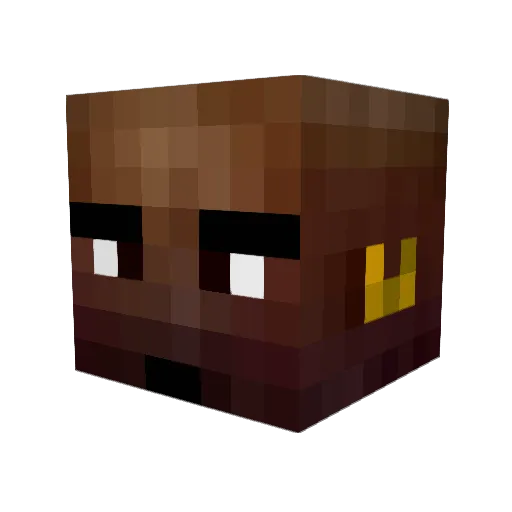 Udhara Minecraft avatar head, 3D render