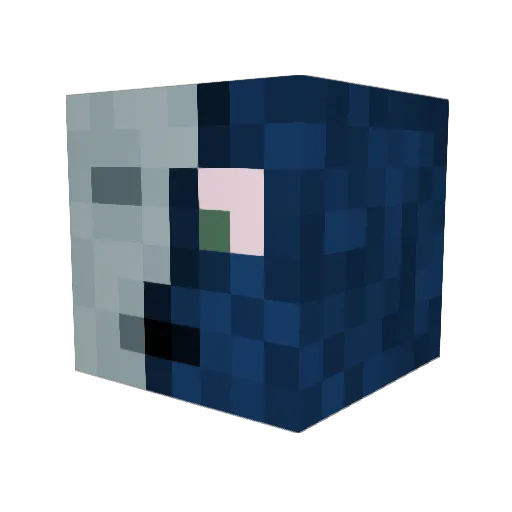 Udipick Minecraft avatar head, 3D render