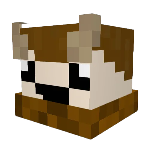 Uditit Minecraft avatar head, 3D render