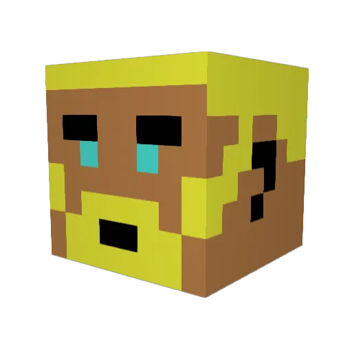 Udkrs Minecraft avatar head, 3D render