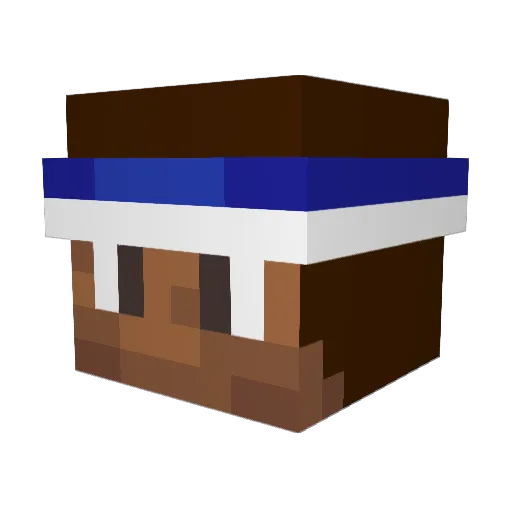 Udli Minecraft avatar head, 3D render