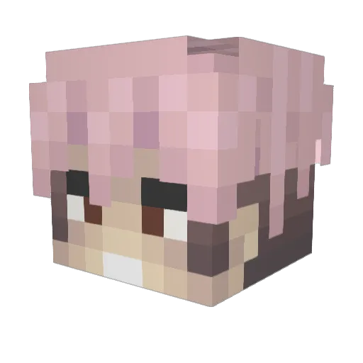 Udmz_Bunny Minecraft avatar head, 3D render