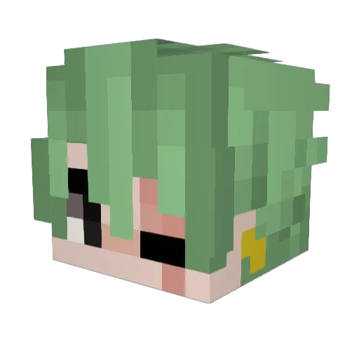 Udon23 Minecraft avatar head, 3D render