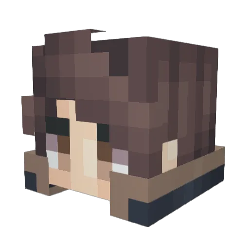 UdonXd Minecraft avatar head, 3D render