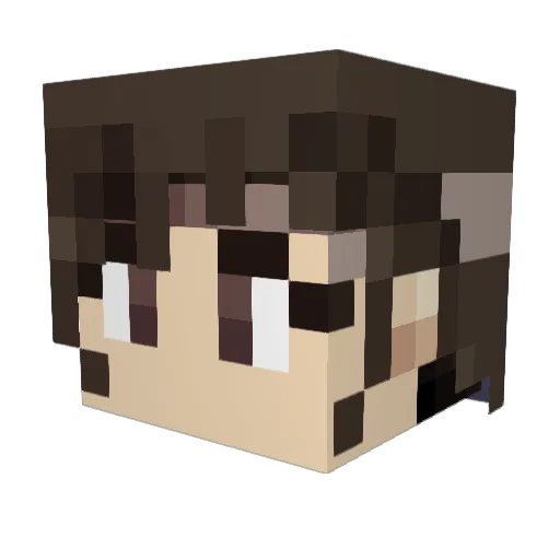 Udonoki_ Minecraft avatar head, 3D render