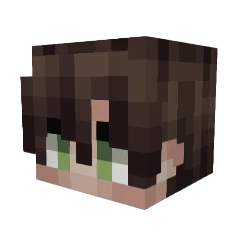 Udoti Minecraft avatar head, 3D render