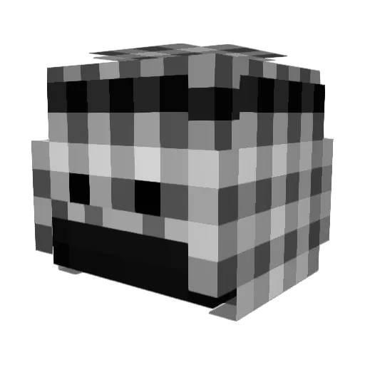 Udow06 Minecraft avatar head, 3D render