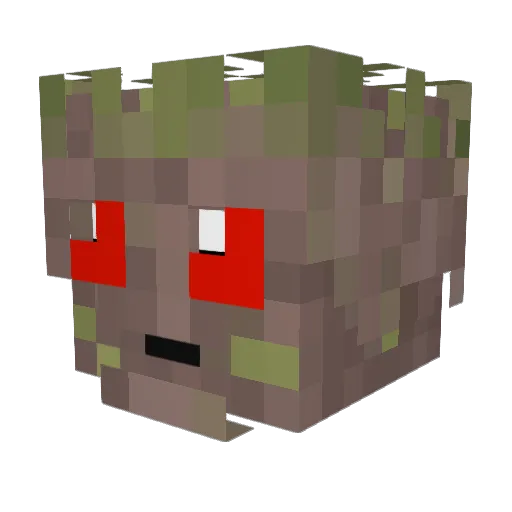 Udrs Minecraft avatar head, 3D render