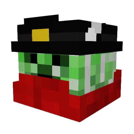 Udtorn Minecraft avatar head, 3D render