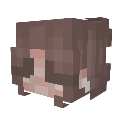 Ue12e Minecraft avatar head, 3D render