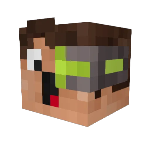 Ue1z Minecraft avatar head, 3D render