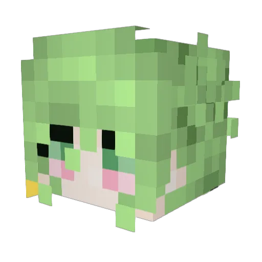 Uehara_Yuu Minecraft avatar head, 3D render