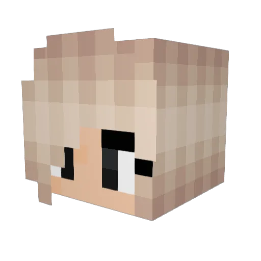UeiD Minecraft avatar head, 3D render