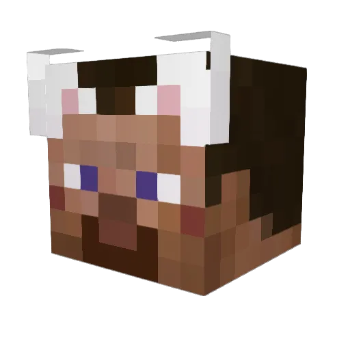Ueize Minecraft avatar head, 3D render