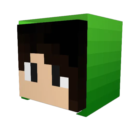 Ueki88 Minecraft avatar head, 3D render