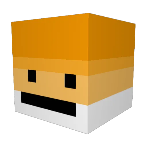 Uel1090 Minecraft avatar head, 3D render
