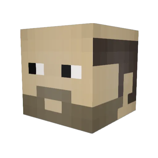 Ueltin Minecraft avatar head, 3D render