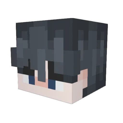 Uenoyama0801 Minecraft avatar head, 3D render