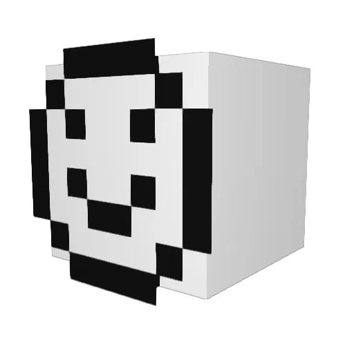 Uffgess Minecraft avatar head, 3D render
