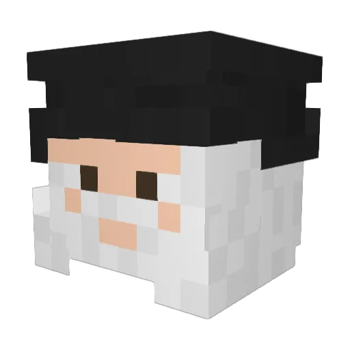 Uffizi Minecraft avatar head, 3D render