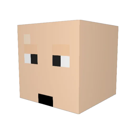 Ufo31 Minecraft avatar head, 3D render