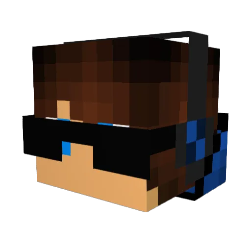 Ufo3d Minecraft avatar head, 3D render