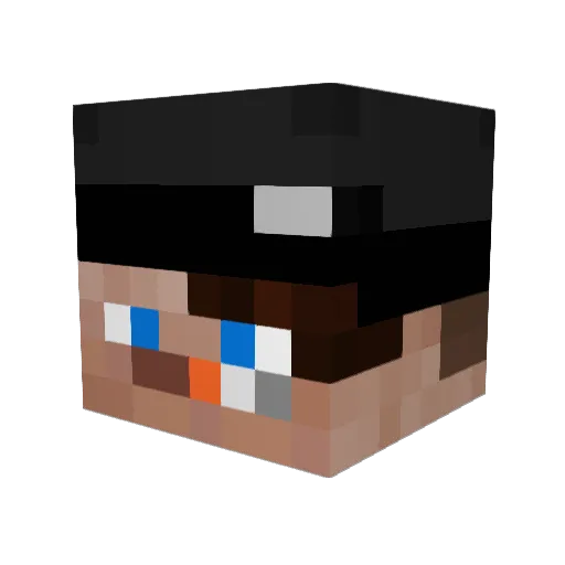 Ufo_420 Minecraft avatar head, 3D render