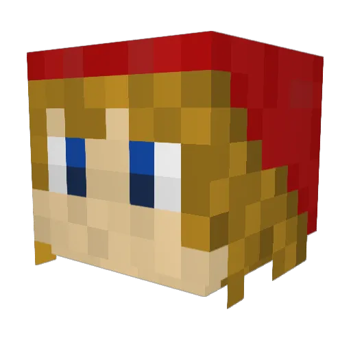 Uforia77 Minecraft avatar head, 3D render