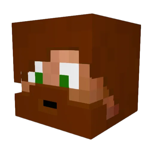 Ufosxm Minecraft avatar head, 3D render