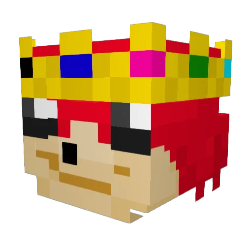 UgandanKnucklesZ Minecraft avatar head, 3D render