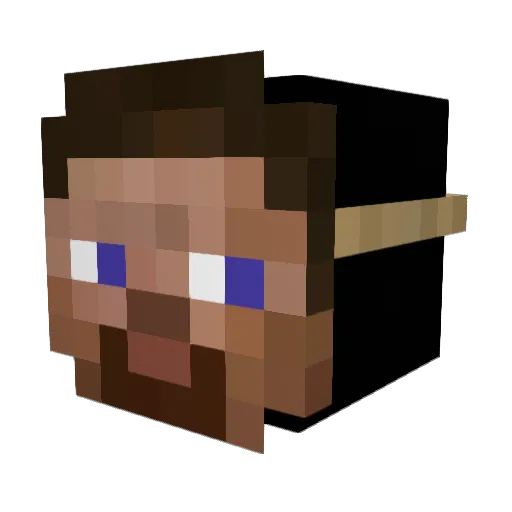 UgetRapedd Minecraft avatar head, 3D render