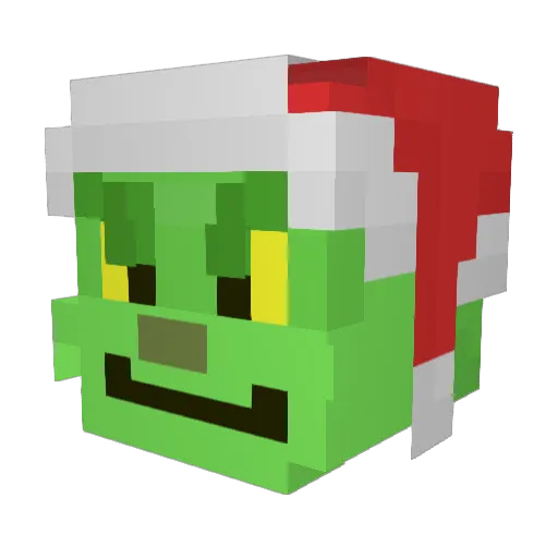 Uggbar Minecraft avatar head, 3D render