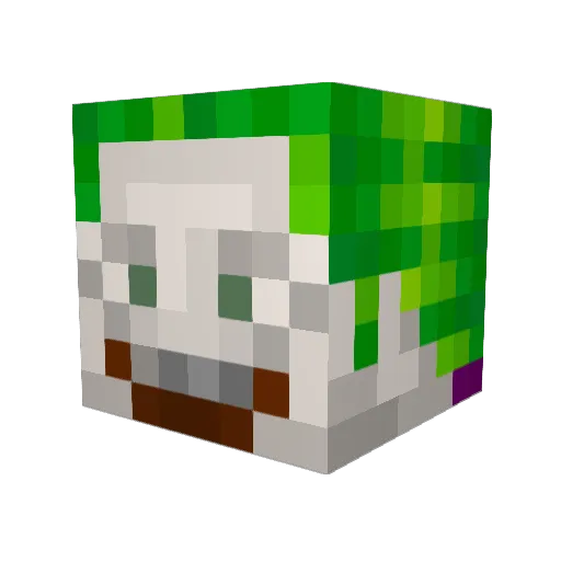 UghPoopy Minecraft avatar head, 3D render