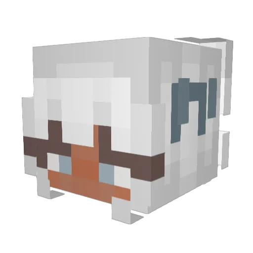 Uginia Minecraft avatar head, 3D render
